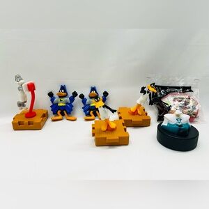 Space Jam Vintage McDonald's Toys Lot Daffy Duck Bugs Bunny ESPN 90s Happy Meal